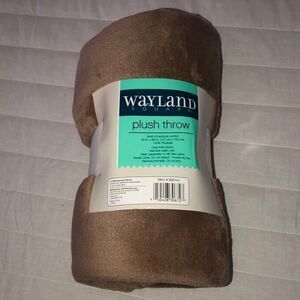 WS Tan Light Brown Plush Throw